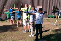 Kids on the shooting line